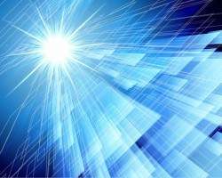 Blue Abstract High Tech Squares Background