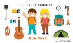 Camping Vector Elements Set