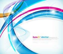 Colorful Abstract Waves Modern Background