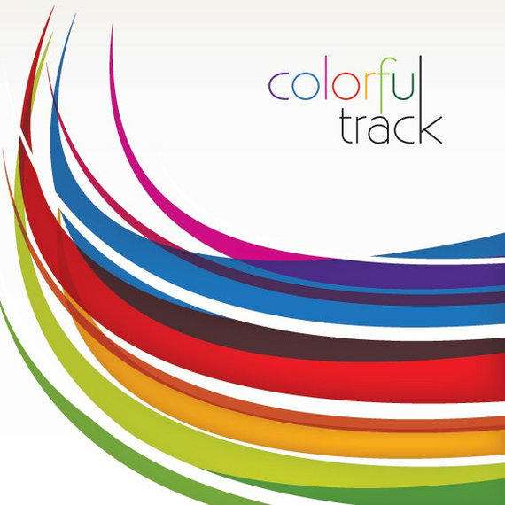 Colorful Curved Tracks Background