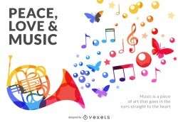 Colorful music sign