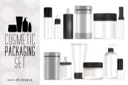 Cosmetic packaging mockup set