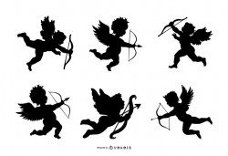 Cupid silhouette set