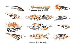 Decals illustration set