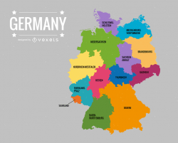 Deutschlandkarte Germany Map Vector