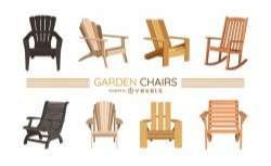 Garden chairs illustration set