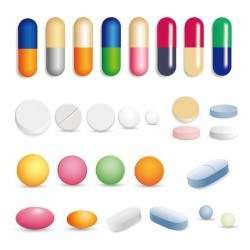 Glossy Capsule & Pill Colorful Set