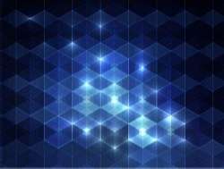 Glowing Blue Triangular Pattern Background