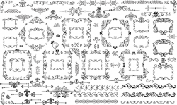 Huge collection of frames and ornament designs