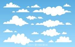 Illustrated clouds background