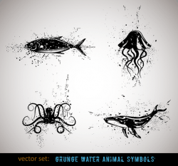 Ink Animals Vector 4