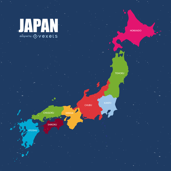 Japan Map Vector