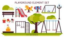 Kids playground element set