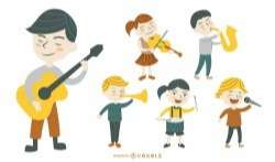Music characters illustration collection