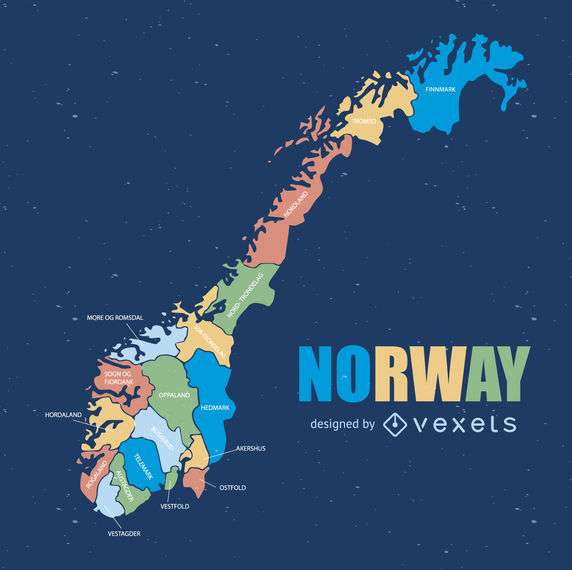 Norway administrative division map