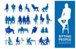 People sitting silhouettes