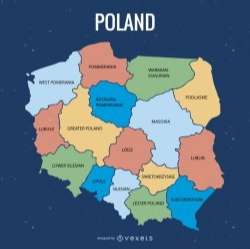 Poland administrative division map