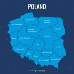 Poland province map