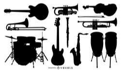 Silhouette Vector Music Instrument