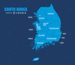 South Korea map vector