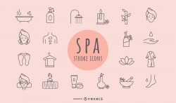Spa Elements Stroke Icons