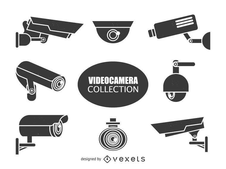 Surveillance camera silhouettes