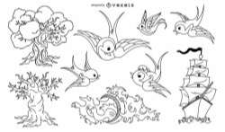 Tattoo Vector Set
