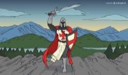Templar knight illustration