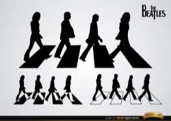 The Beatles Abbey Road silhouettes