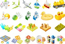 The Third Children Toys Vector