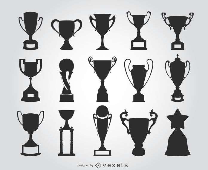 15 trophy silhouettes