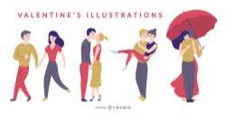 Valentine’s Couple Illustration Set