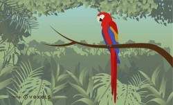 Vector Artistic Guacamaya Bird