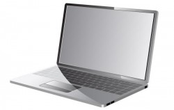 Vector laptop with keyboard map