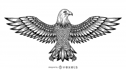 Vector Line Drawing Of The Eagle