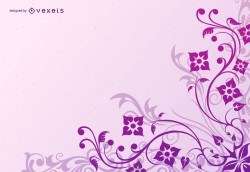 Violet Swirling Corner Decoration
