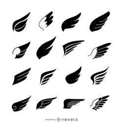 Wings icon logo template set