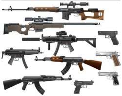 Different Weapons vectors graphic