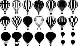 balloons silhouette