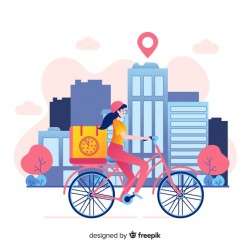 Bicycle delivery Vector