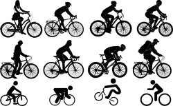 Bicyclist silhouette