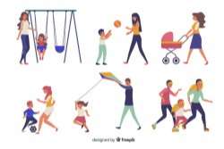 Family doing outdoor activities