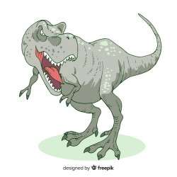 Hand drawn t-rex background