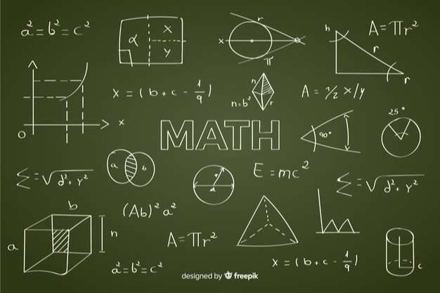 Maths realistic chalkboard background