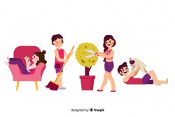 People at home Vector