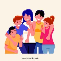 Group of young people posing for a photo