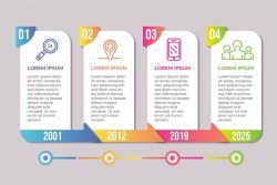 Business gradient timeline infographic