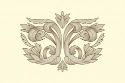 Hand drawn realistic ornamental border