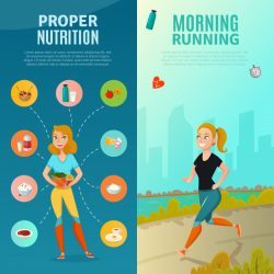 Healthy lifestyle banners