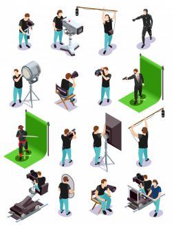 Isometric cinematograph element collection